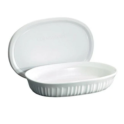 Plat ovale à couvercle en plastique 23 oz/679ml - Corningware French White