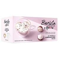 Safdie & Co. Verrerie de Luxe Ensemble de 2 Tasses en Verre à Double Paroi Barista Amore Café Cappuccino 180ml