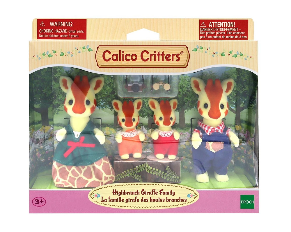 Calico Critters Highbranch Giraffe Family, Set of 4 Collectible Doll Figures