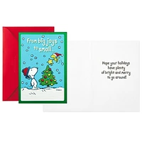 Hallmark Peanuts Christmas Cards Assortment, Snoopy and Woodstock (6 Cards with Envelopes, 2 Designs)