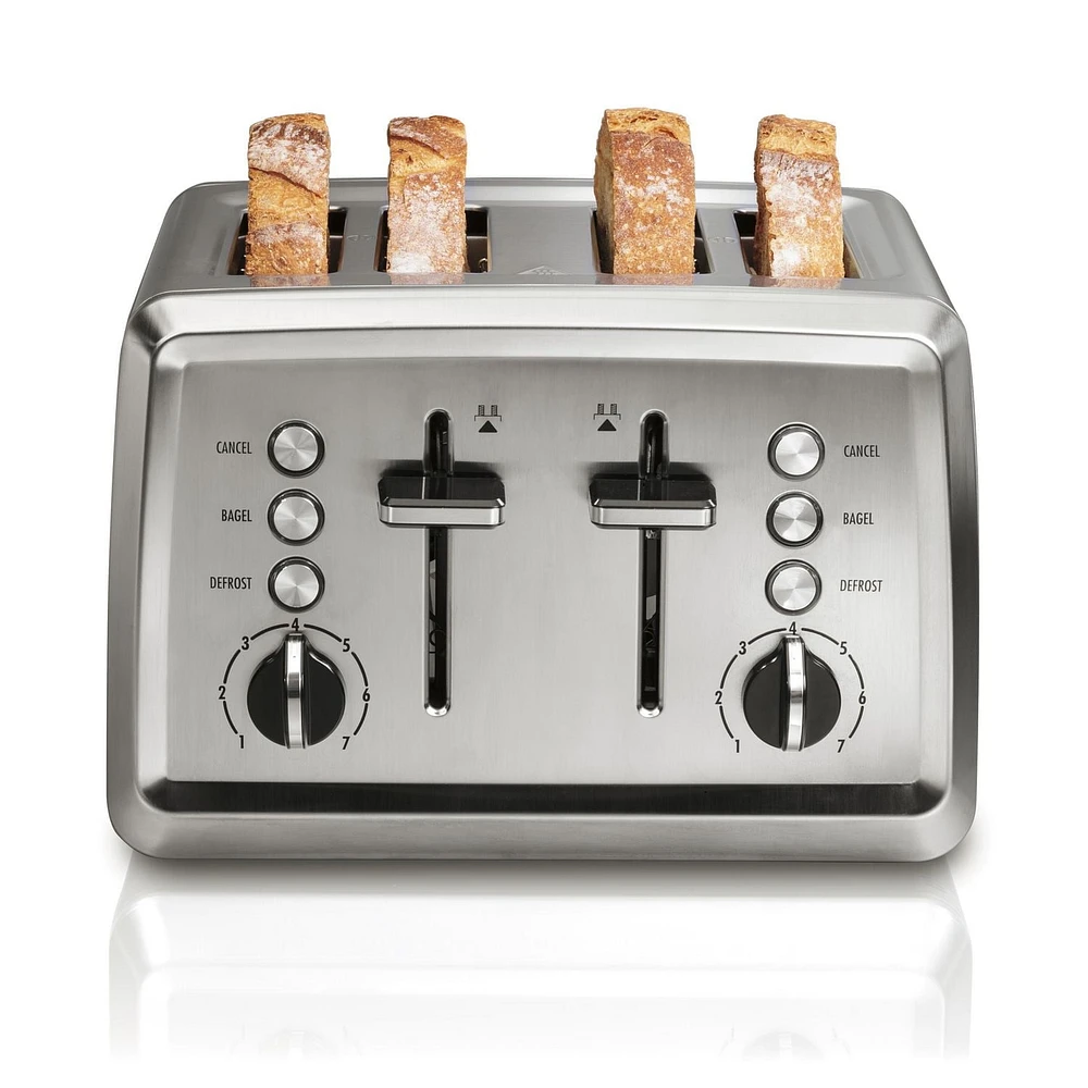 Hamilton Beach 24794C 4-Slice Stainless Steel Toaster, Extra-wide slots