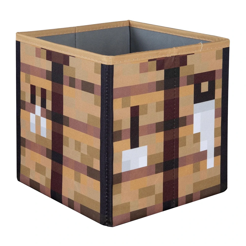 Minecraft Set of 2 Fabric Storage Boxes - Creeper Head/Crate<br>