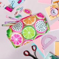 Pen+Gear Clear Fashion Pencil Pouch with Mixed Fruit Slices Print