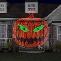 Lightshow Projection Plus-EyeScreams+Static-Creepy JOL avec yeux clignotants (Orange/Vert)