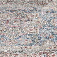 Tapis tissé rouge et bleu Cranfield rouillé