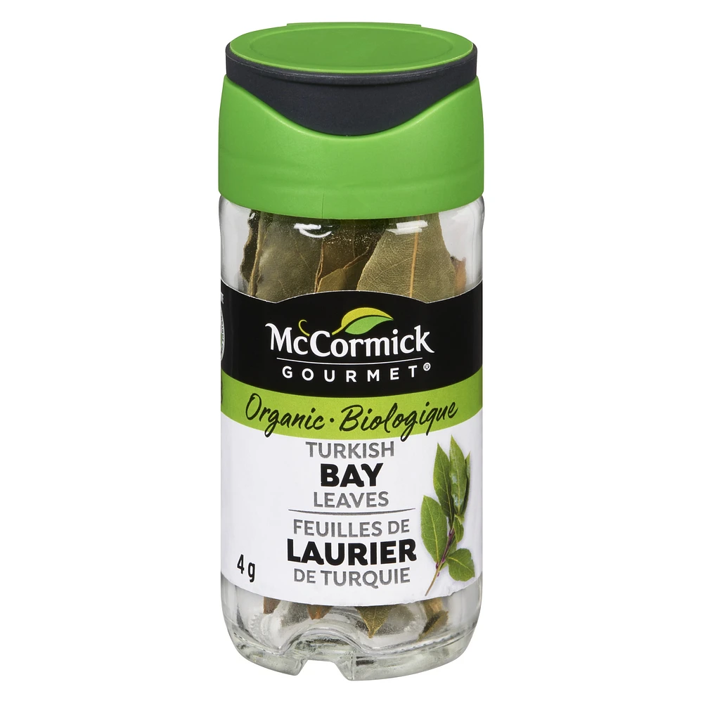 McCormick Gourmet, Premium Quality Natural Herbs & Spices, Organic Turkish Bay Leaves, 4g