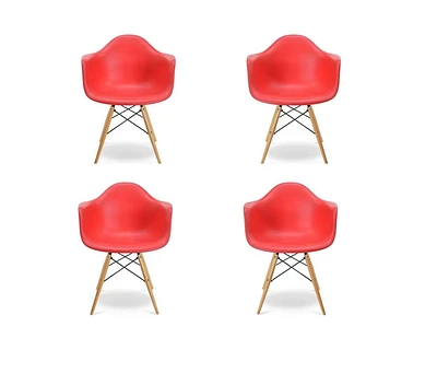 Chaise enfant seau Eiffel rouge Plata Décor Import