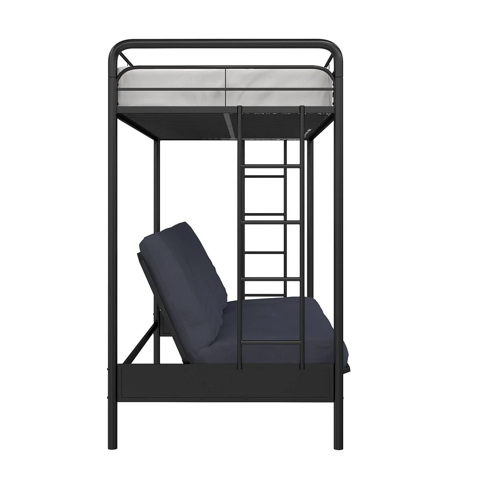 DHP Sammie Twin over Futon Metal Bunk Bed