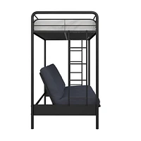 DHP Sammie Twin over Futon Metal Bunk Bed