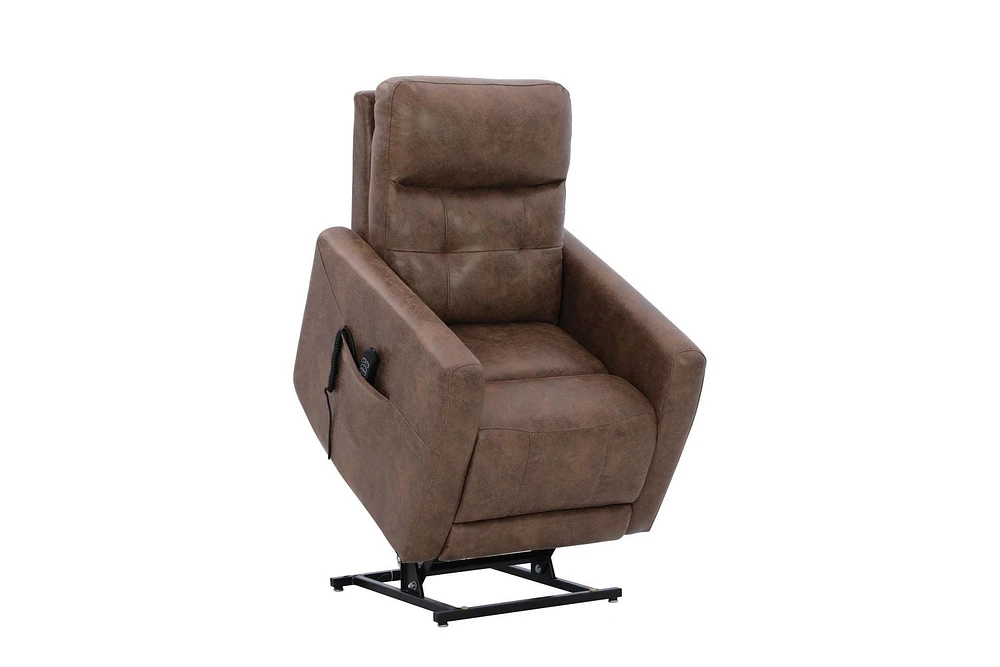 Topline Home Furnishings Fauteuil inclinable à élévation motorisée avec appuie-tête réglable