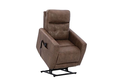 Topline Home Furnishings Fauteuil inclinable à élévation motorisée avec appuie-tête réglable