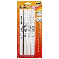 MARVY UCHIDA® LePen® TECHNICAL DRAWING PENS 4 PC SET BLACK, Pen