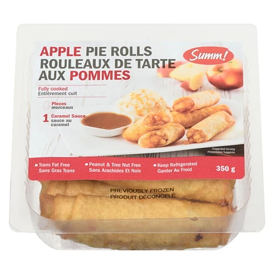 Rouleaux de tarte aux pommes SUMM! 6 rouleaux de printemps croustillants, 1 sauce au caramel, 350g