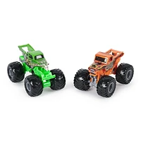 Monster Jam, Monster trucks officiels en métal moulé Bog Hog contre King Sling, échelle 1:64, jouets pour garçons à partir de 3 ans
