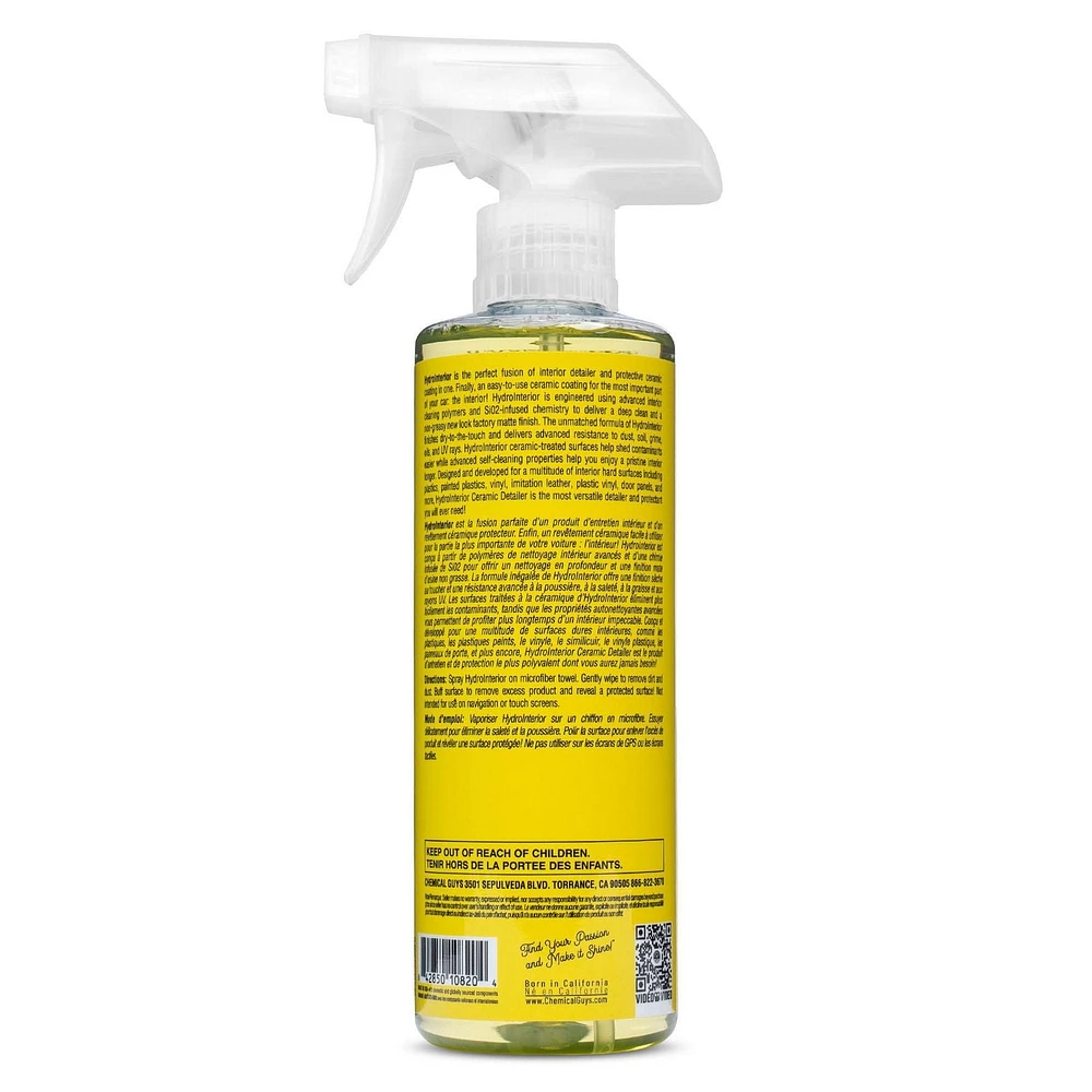 Chemical Guys HydroInterior Spray et revêtement intérieur en céramique Pulvérisation et revêtement intérieur