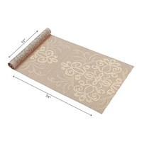 IH Casa Decor Vinyl Table Runner 54" Damask Natural - Ensemble De 2