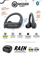 Wicked Audio Raen Extreme Sport Wireless Earbuds