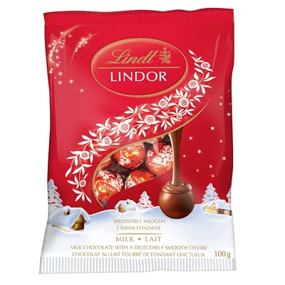 Lindt LINDOR Mini Milk Chocolate Balls, 100-Gram Bag, 100 g