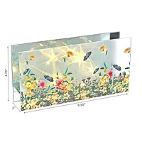 IH Casa Decor Rect. Décor En Verre Peint À Led Jardin Floral
