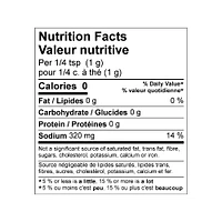 Sel d’assaisonnement Great Value 250 g