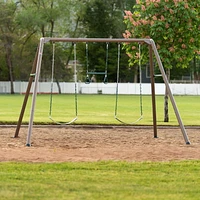 Ensemble de balançoire pour enfants LIFETIME avec barres robustes, 2 balançoires et 1 trapèze