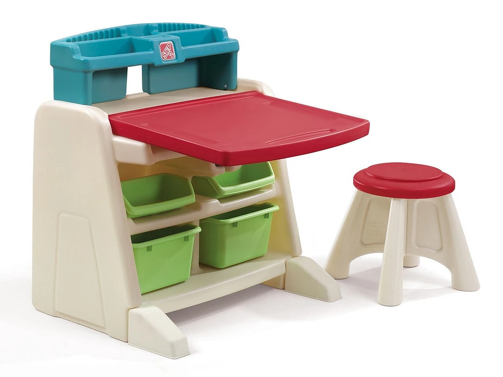 Step2 Flip And Doodle Easel Desk with Stool