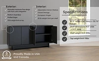Prepac Finnley Buffet Chêne