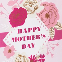 Paquet de 3 grands sacs-cadeaux de 11 po – Hallmark (« Happy Mother's Day », pois roses, fleurs roses)