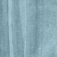 Loft Living Peoria Transparent Double Tetiere panneau de rideau 52 x 108 in Bleu