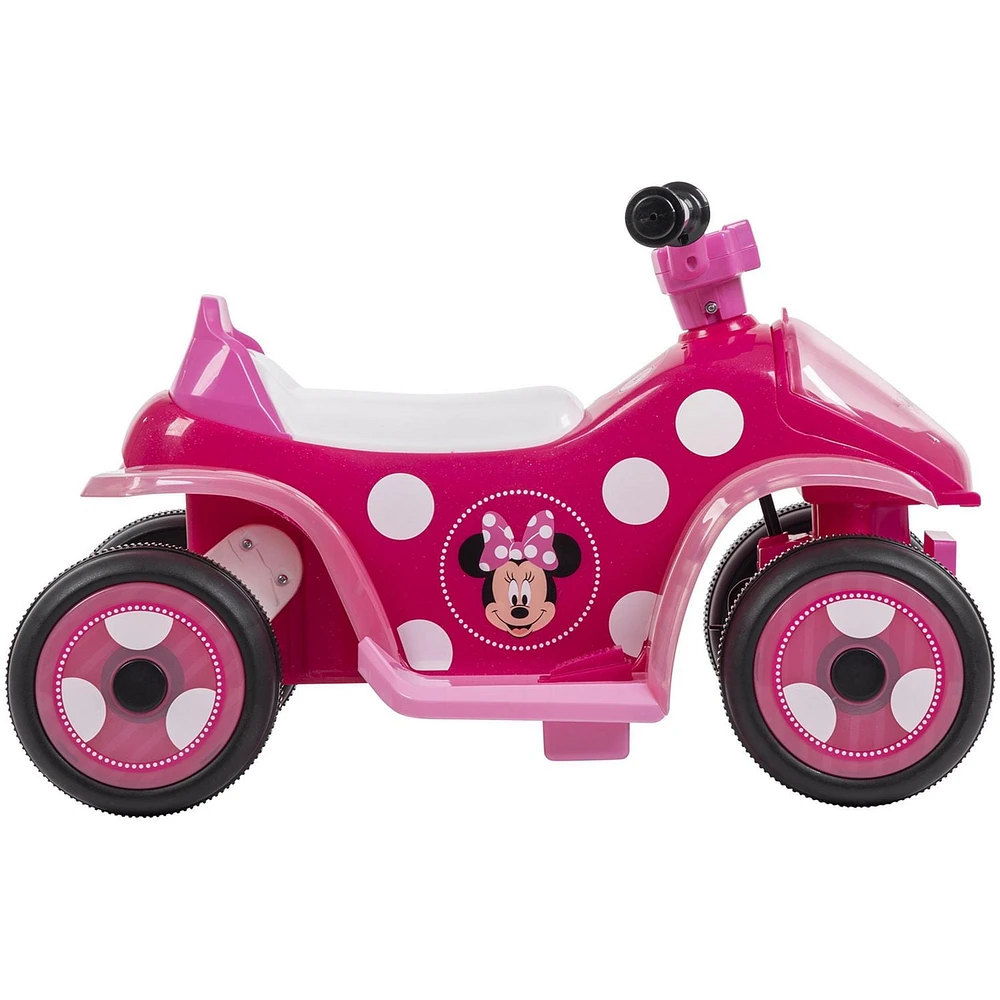 Minnie de Disney, jouet porteur, 6 volts, Quad pour les filles par Huffy, Rose