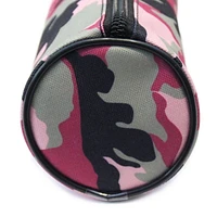 Pen+Gear Pink Camo Barrel Pencil Pouch in Durable Polyester