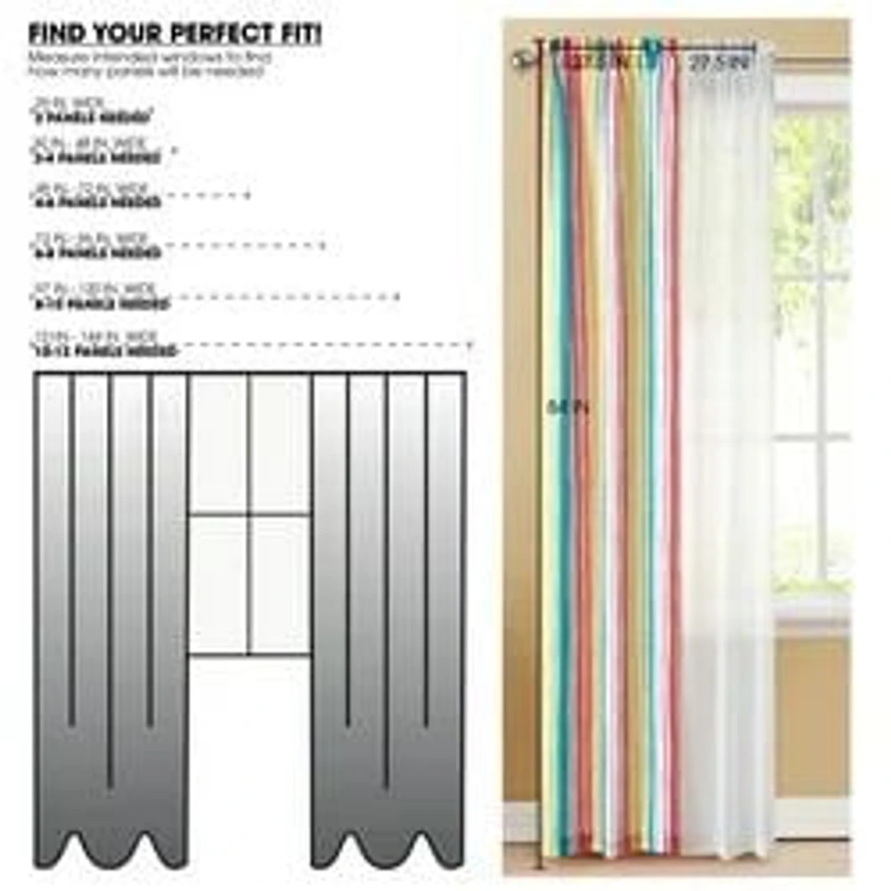 Ensemble de 4 panneaux de rideaux Your Zone, 27,5" x 84