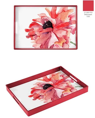 Hometrends, Plateau décoratif rectangulaire d'été, 19x14x1,77 inch, 1 pièce
