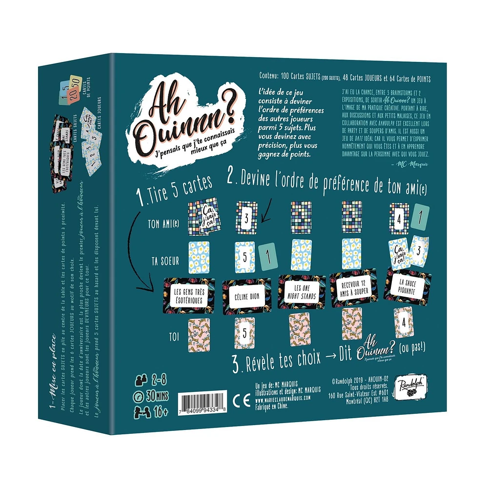 Randolph - Ah Ouinnn ? - Jeu de Fête 16 ans et plus Randolph - Ah oui ? - FR