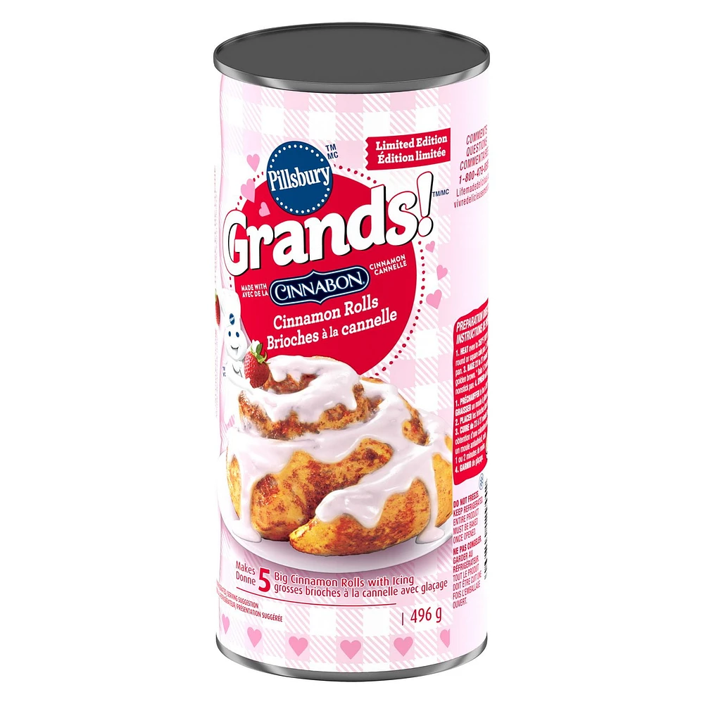 Pillsbury Grands! Cinnamon Rolls with Strawberry & Cream Flavoured Icing