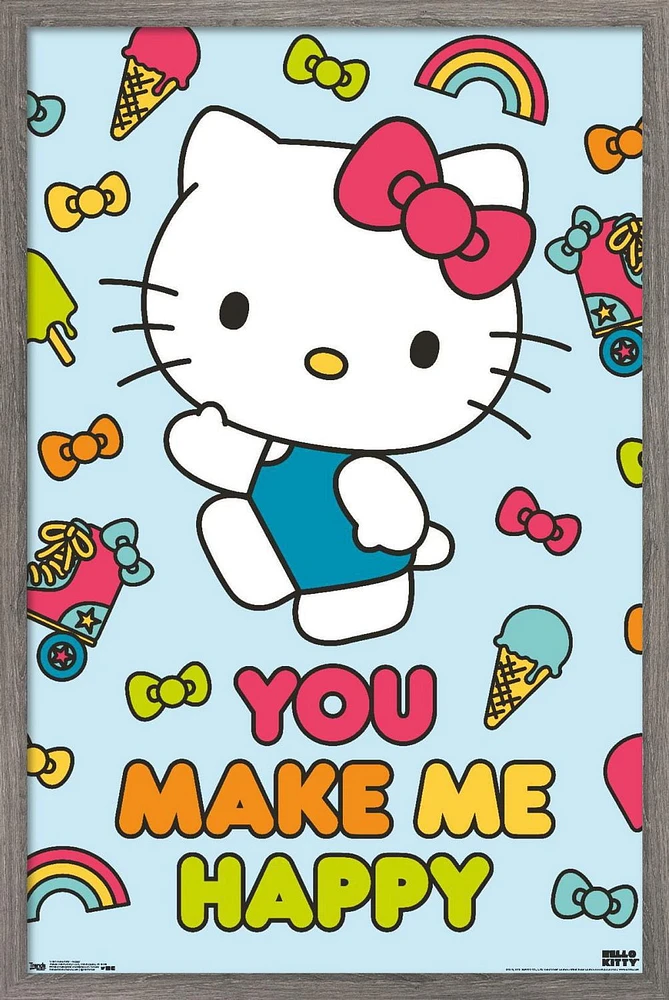 Hello Kitty - Happy Wall Poster