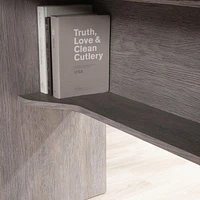Sauder La Collection East Rock Bureau en L, Finition Ashen Oak, 431764
