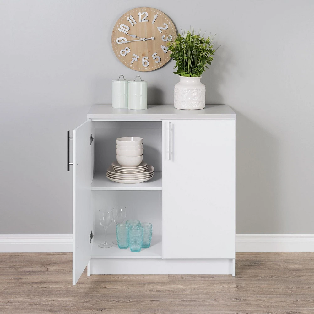 Armoire de base Prepac Elite avec comptoir en mélamine
