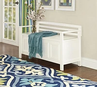 Niles White Storage Bench