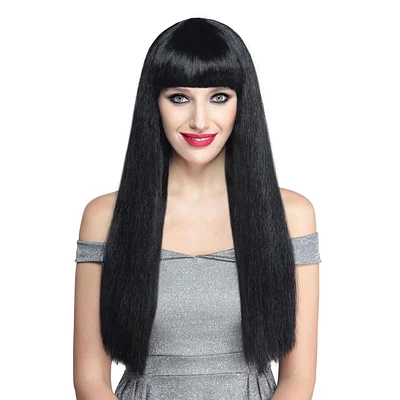 WAY TO CELEBRATE HALLOWEEN ADULTE GLAMORAMA PERRUQUE NOIRE