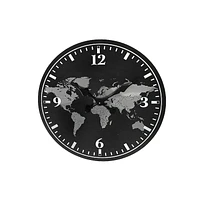 Round Mdf 13" Wall Clock (World Map)