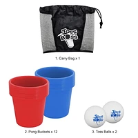 Banzai Toss Like A Boss Outdoor Giant Pong Lawn Game with Drawstring Bag, Toss Like A Boss