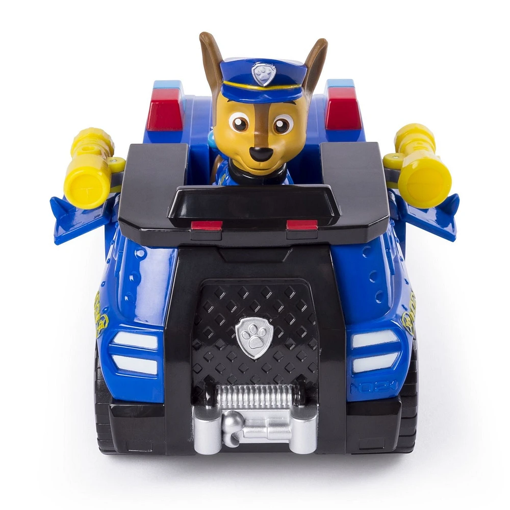 PAW Patrol – Voiture De Police Transformable De Chase Avec mégaphone déployable, à Partir De 3 Ans