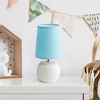 Lampe de table en céramique texturée cloutée Simple Designs, bleu