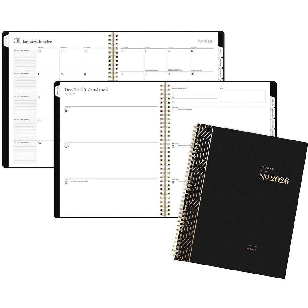 Agenda Grand CAMB WrkStyl Clsc Noir,26 Agenda