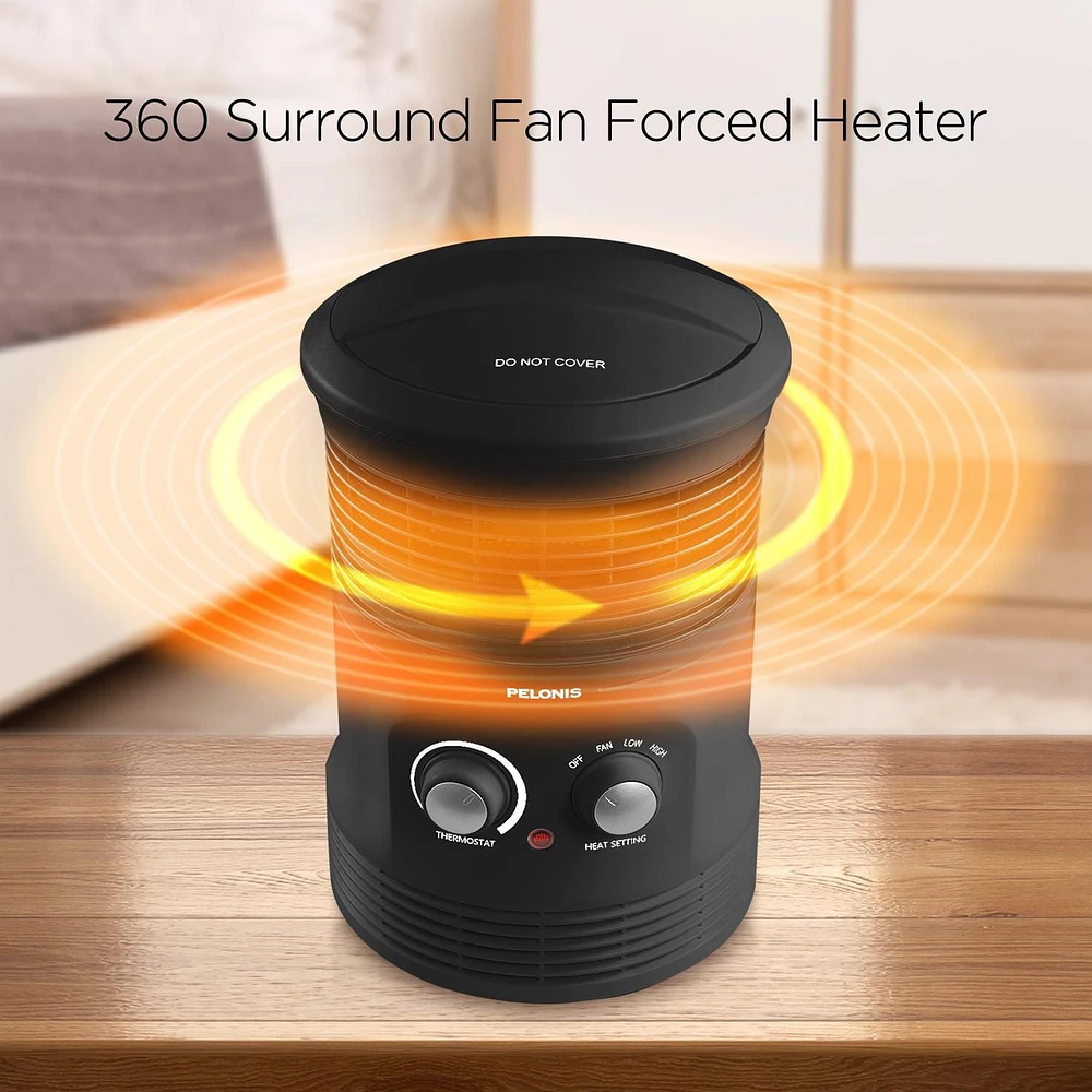 Pelonis 1500W 360 Degree Surround Fan Heater