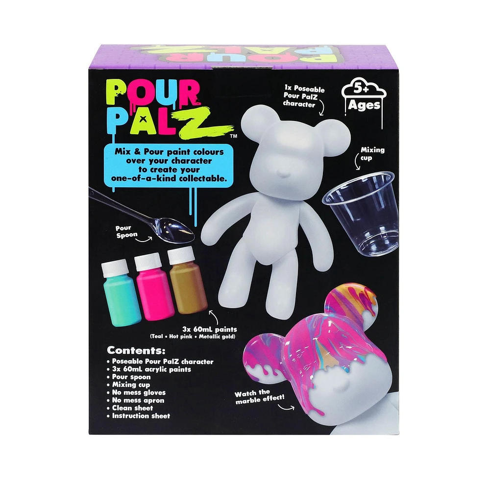 Pour Palz Large Paint Bear - Golden Dream