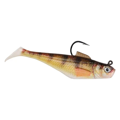 Berkley PBBSS3-HDYLP Alose de natation Powerbait pré-monté, paquet de 3, perche jaune HD 3" Alose de natation Powerbait pré-monté