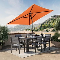Parasol d'extérieur inclinable en tissu durable de 2 m x 2 m avec cadre en acier CorLiving