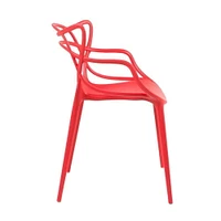Heavenly Collection Red Plastic Armchair
